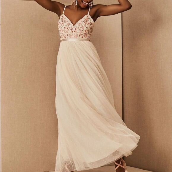 NWT Anthropologie Needle & Thread Elsie Cami Maxi Dress Size 10 - Picture 1 of 5